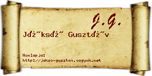 Jáksó Gusztáv névjegykártya