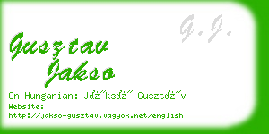 gusztav jakso business card